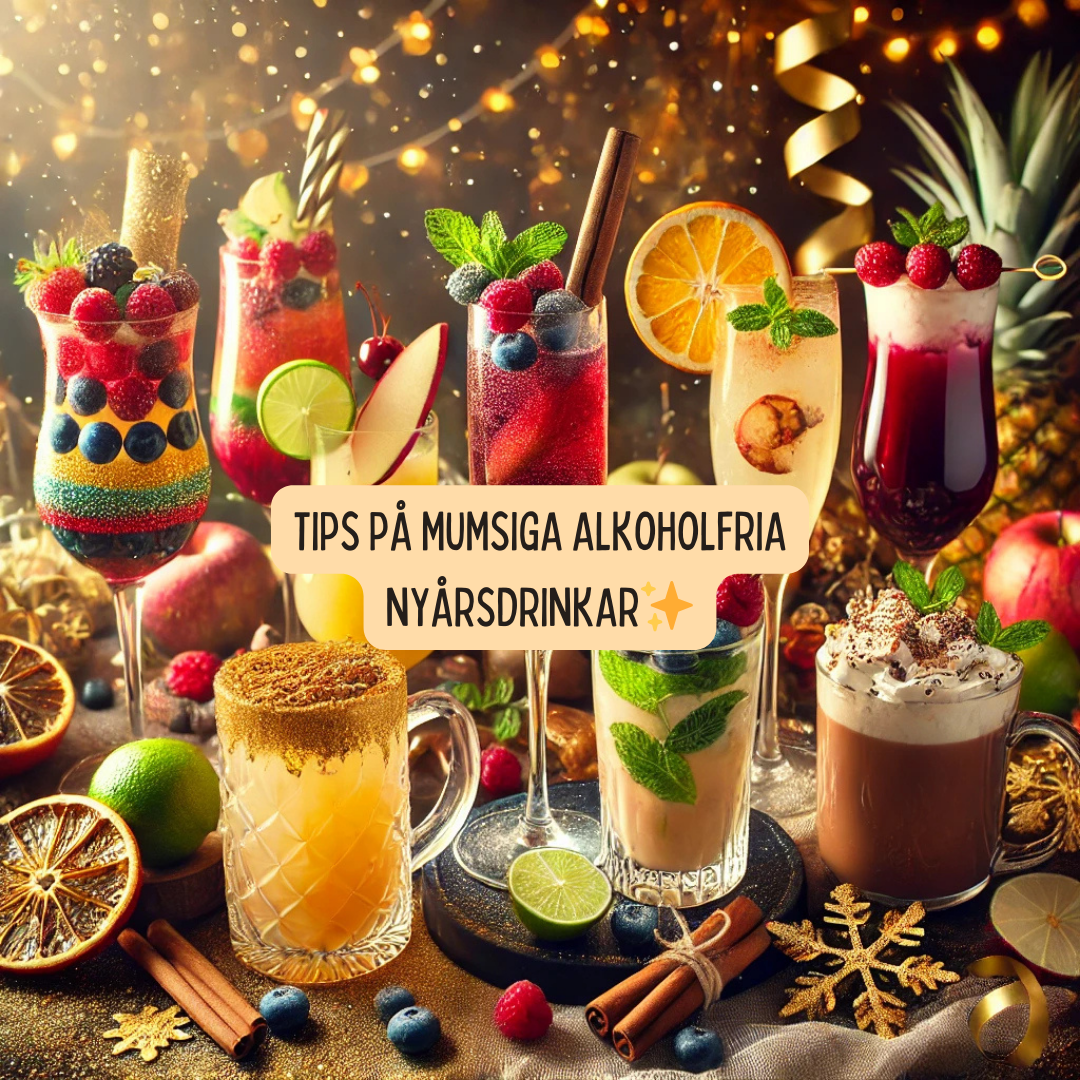Mumsiga alkoholfria drinkar till nyårsafton