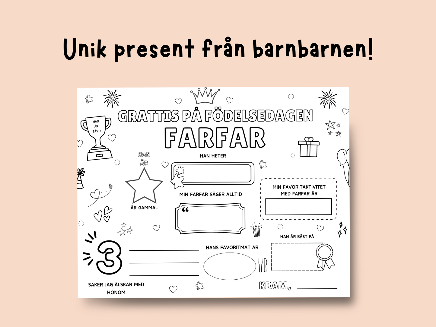 Pysselpresent till Farfars Födelsedag