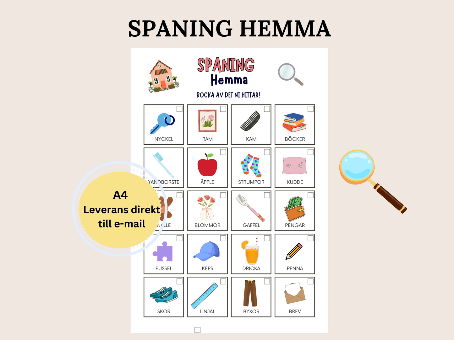 Spaning Hemma - En rolig aktivitet inomhus!