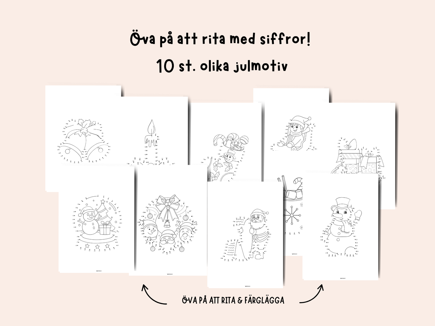 Rita med siffor - 10 sidor!