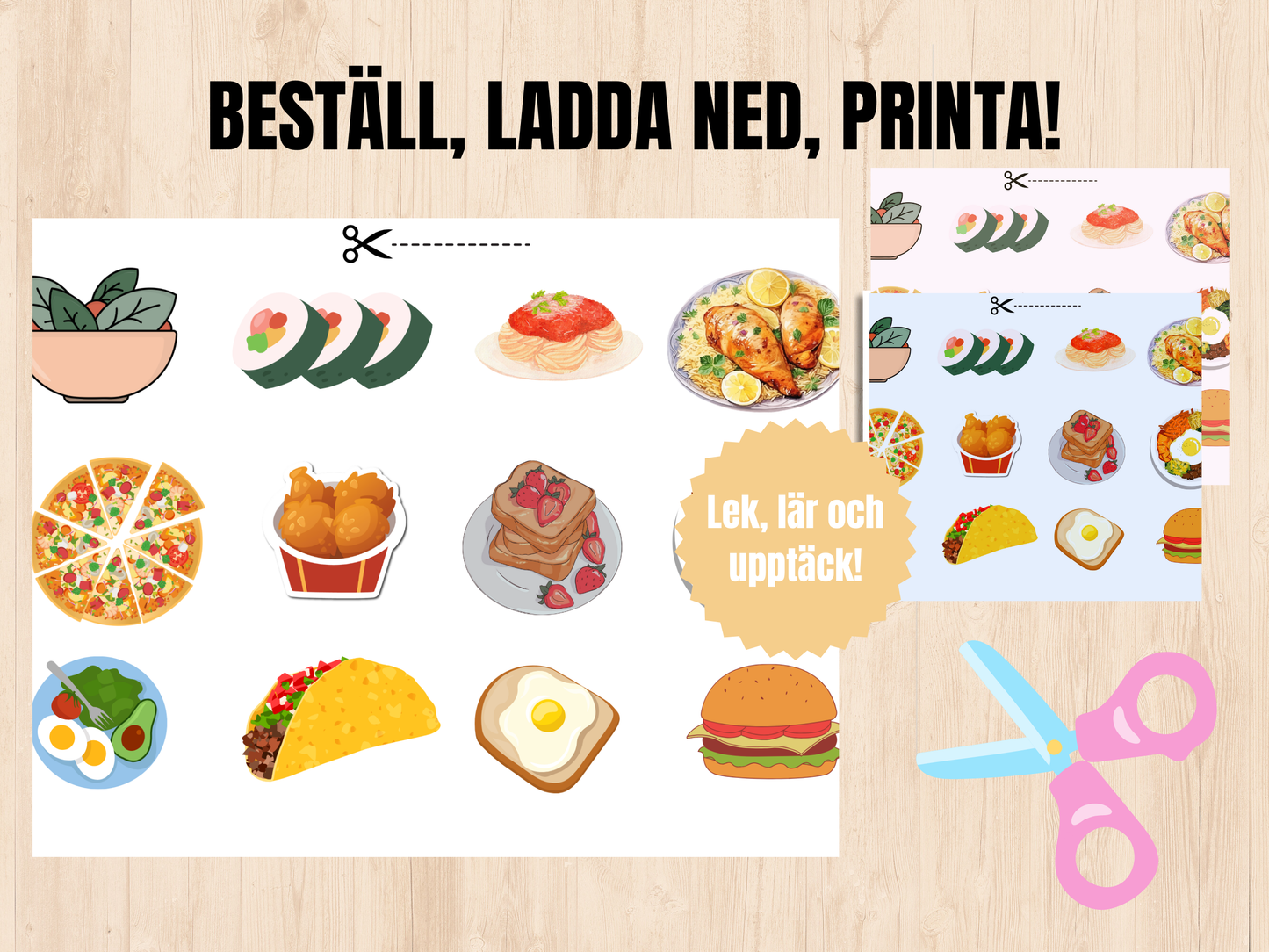 Stickers Mat - Skriv ut direkt