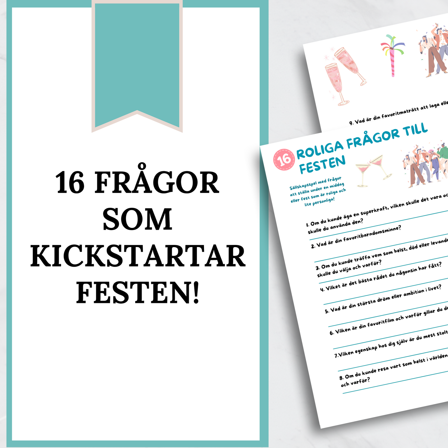 Frågefest - 16 Roliga frågor till festen eller middagen