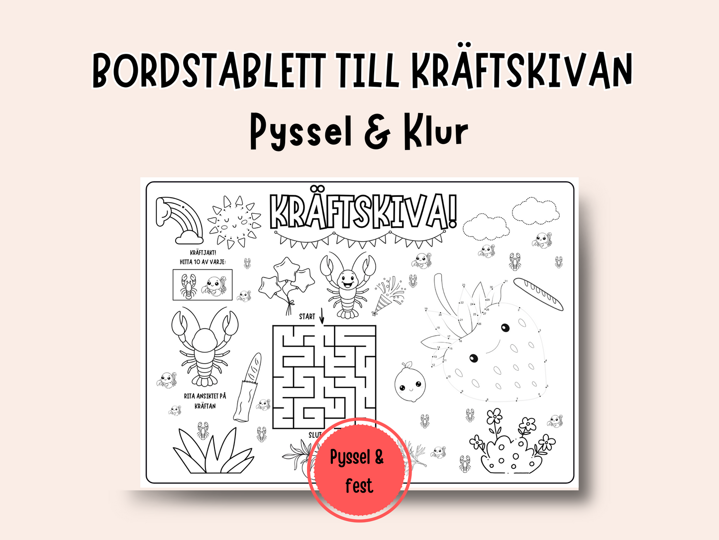 Pyssel till Kräftskiva