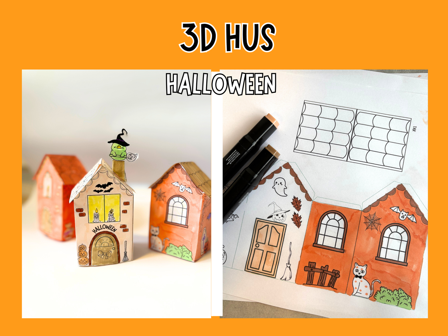 Halloweenhus i 3D