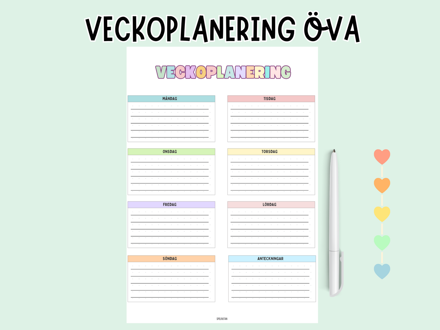 Veckoplanering - Kommer i två olika versioner!