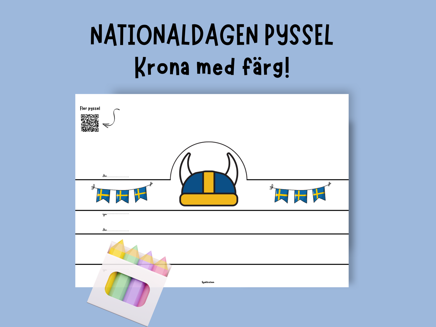 Pysselkrona Nationaldagen -Färg