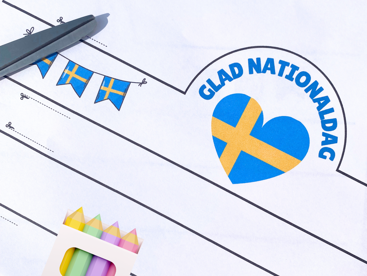 Pysselkrona Nationaldagen -Färg