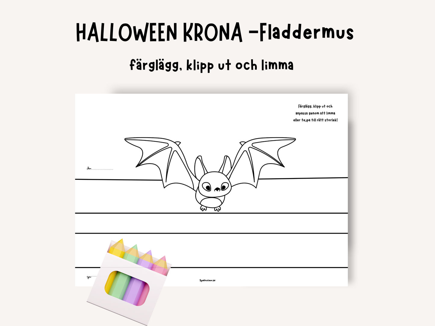 Halloween krona - Fladdermus