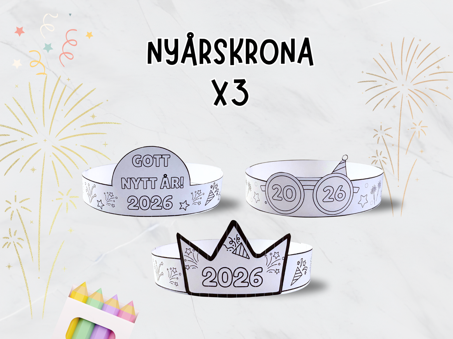 Nyårskrona 2026 X 3