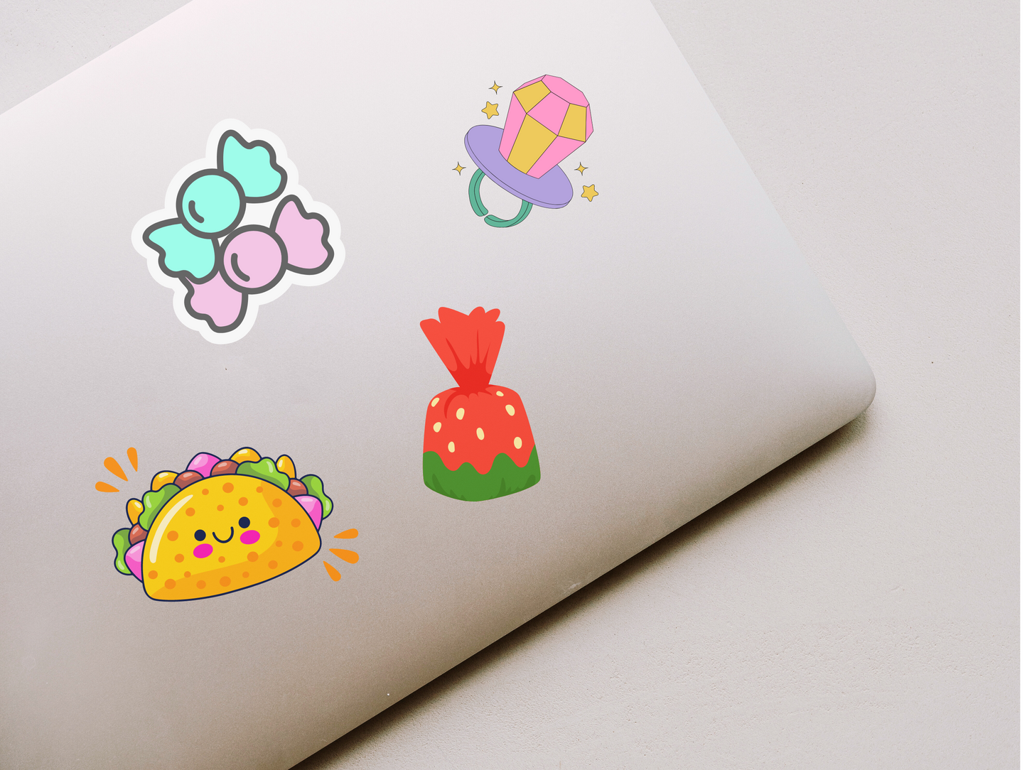 Stickers Godis & Mat - Skriv ut direkt