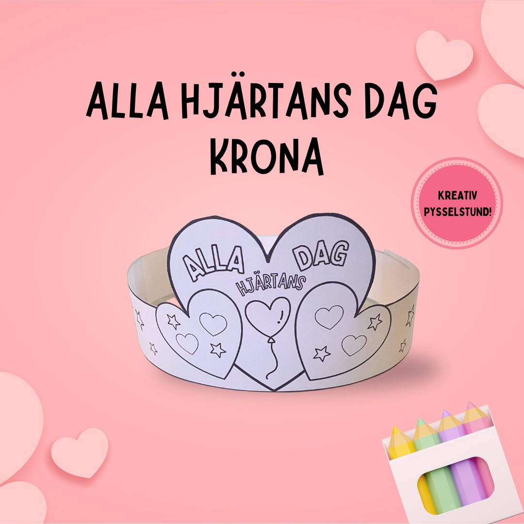 Alla hjärtans dag pysselkrona