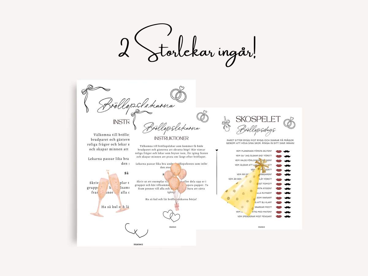 Bröllopslekar - Stora paketet
