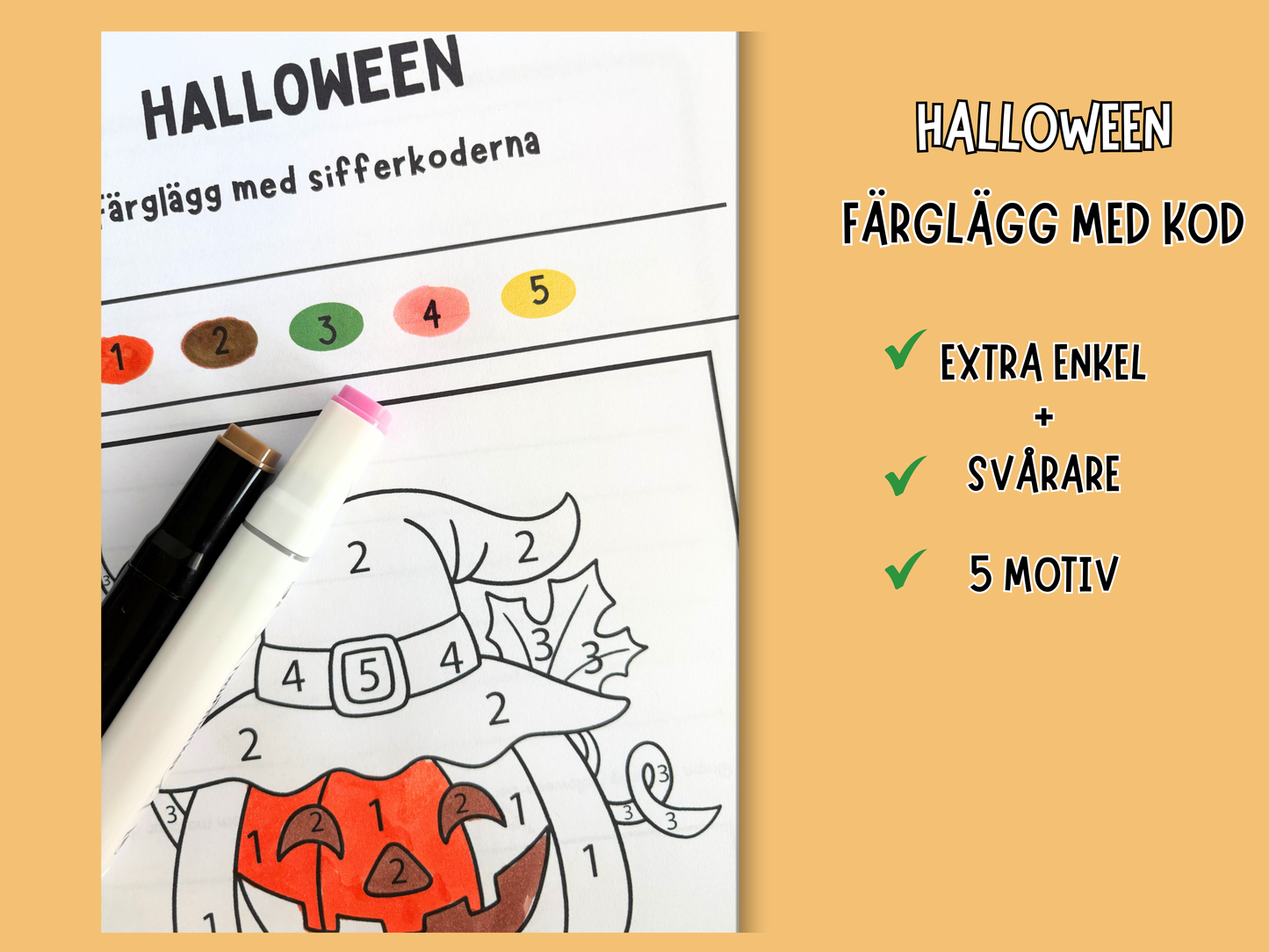 Färglägg med sifferkod
