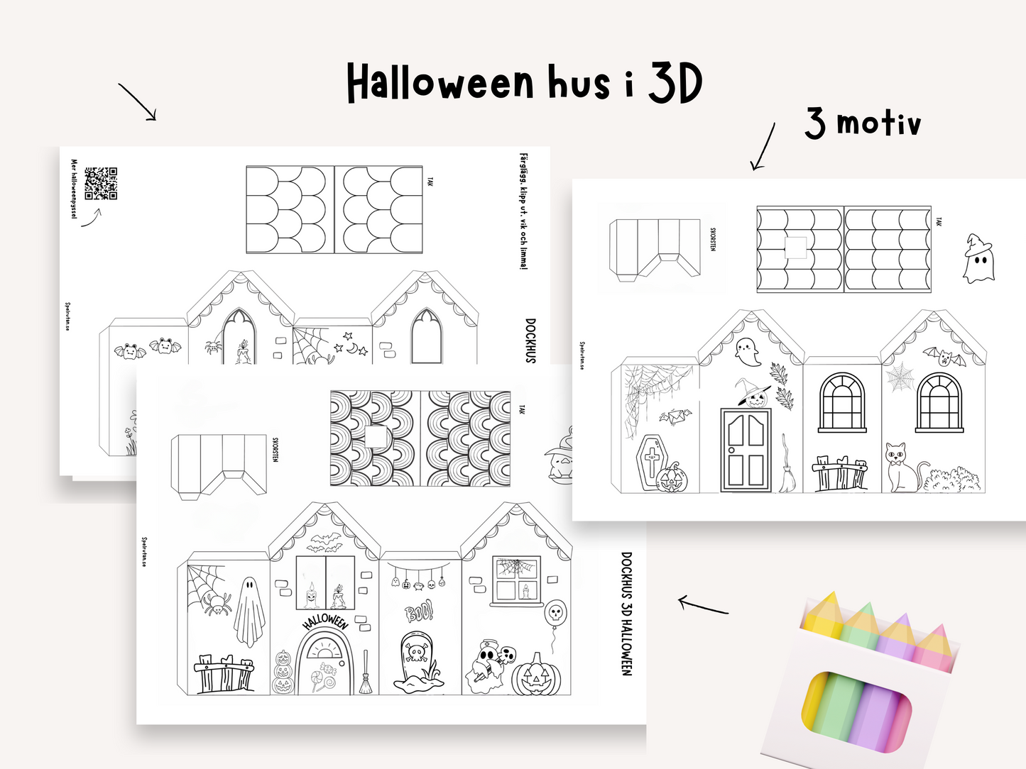 Halloweenhus i 3D