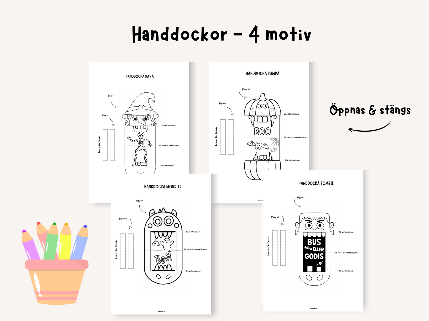 Handdockor Halloween