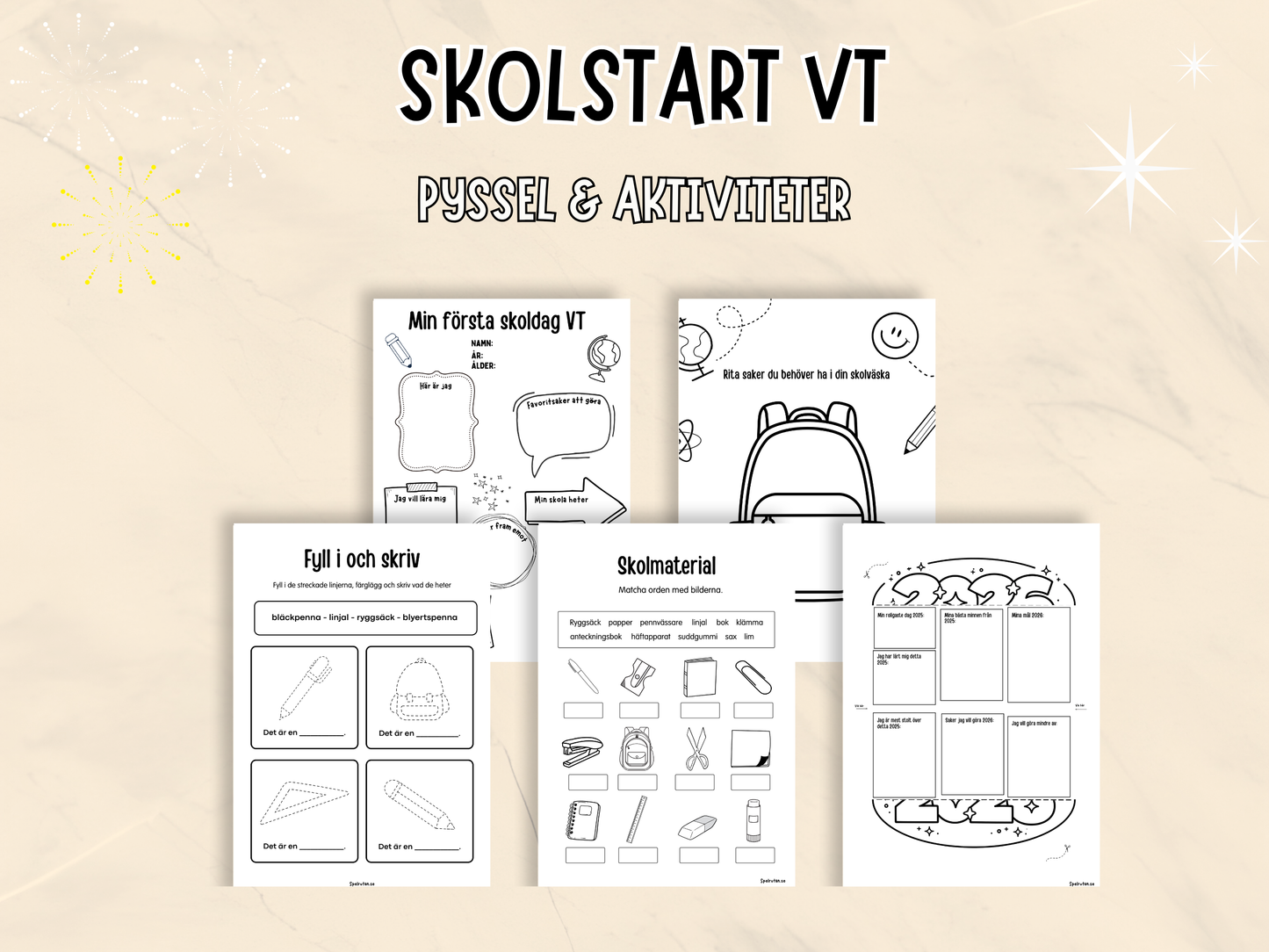 Skolstartpyssel för lågstadiet