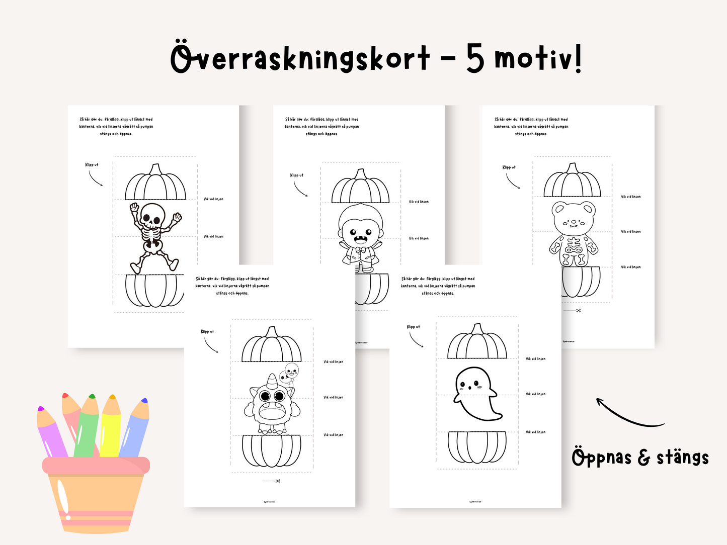 Överraskningskort - Halloween