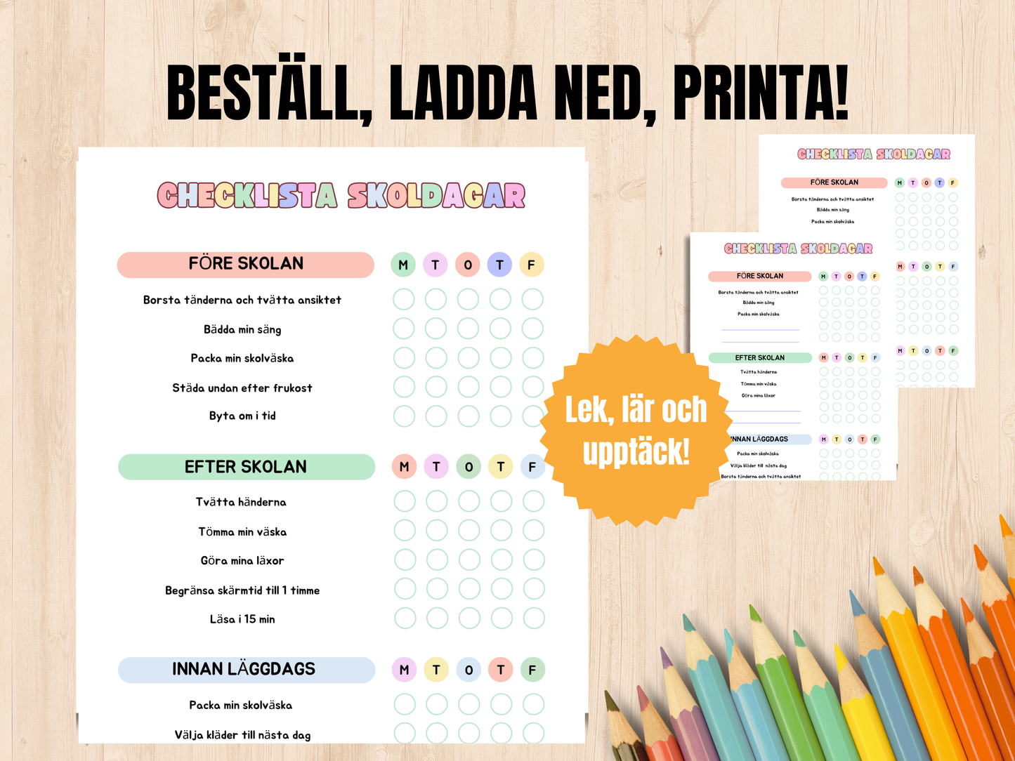 Checklista Skoldagar