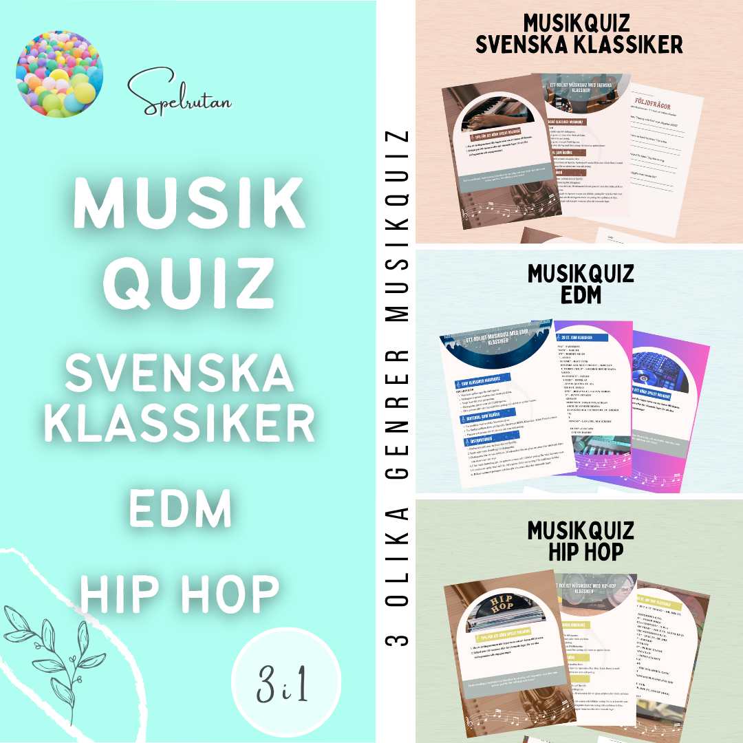 Musikquiz till festen - 3 genrer i ett paket
