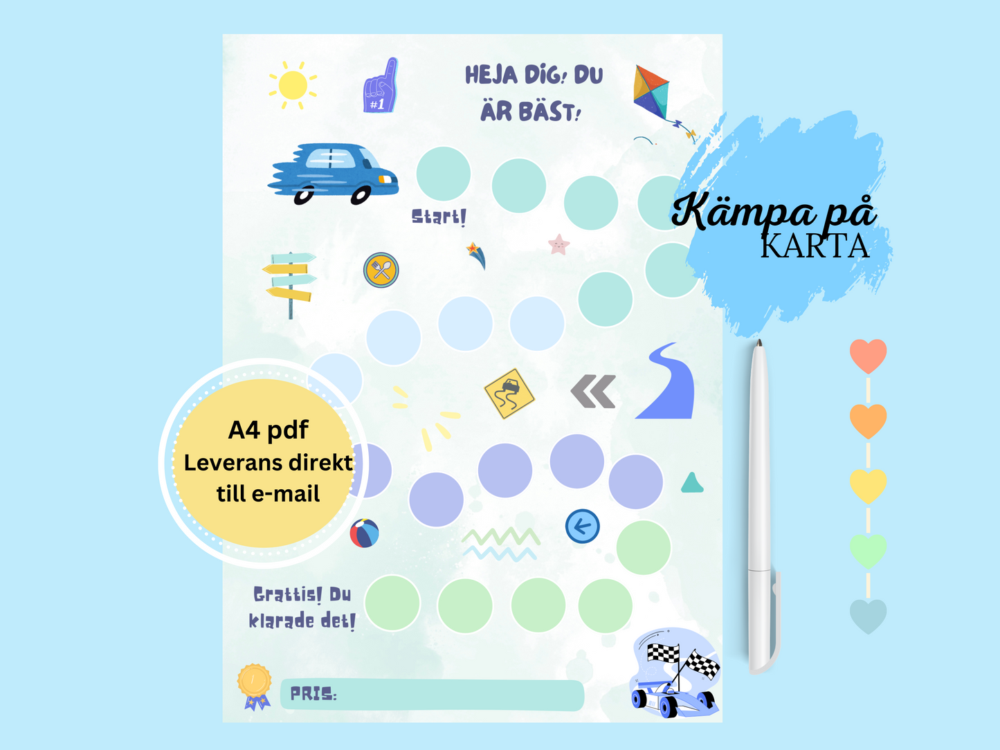 Kämpa-på-karta Bil