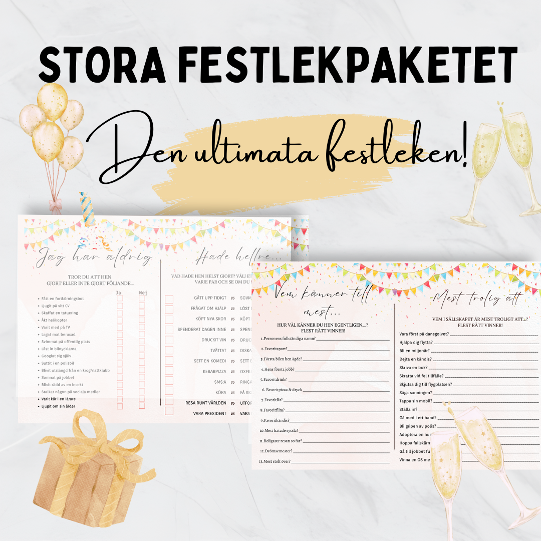 Stora Festlekpaketet - 9 sidor!