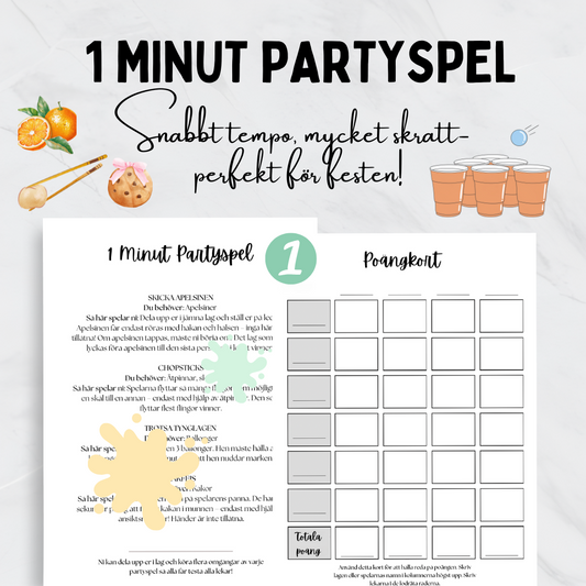 Partyspel 1 - En minut av ren galenskap- utmana kompisarna!