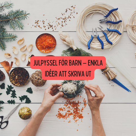 Julpyssel för barn – enkla idéer att skriva ut