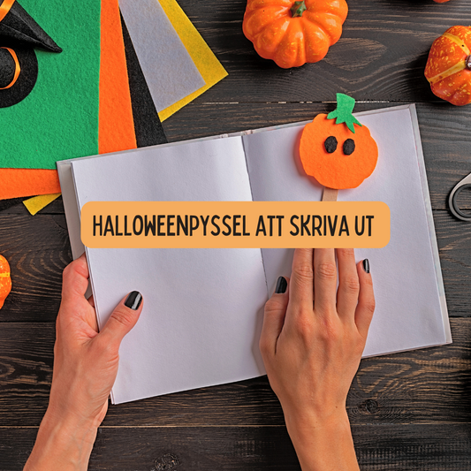 Halloweenpyssel att skriva ut – målarbilder, huvudkronor & dekorationer för barn