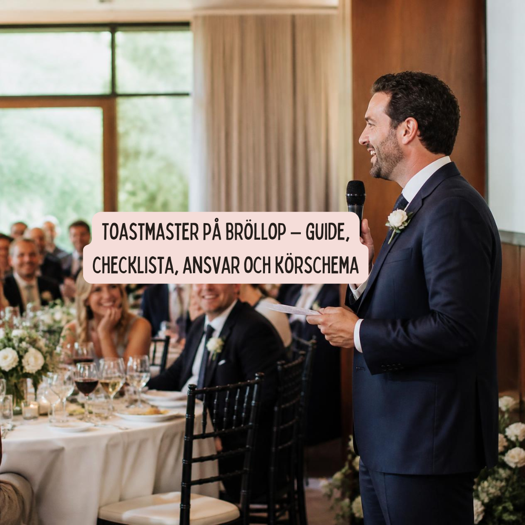 Toastmaster på bröllop – guide, checklista, ansvar och körschema