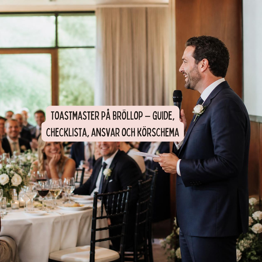 Toastmaster på bröllop – guide, checklista, ansvar och körschema