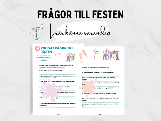 Frågefest - 16 Roliga frågor till festen eller middagen
