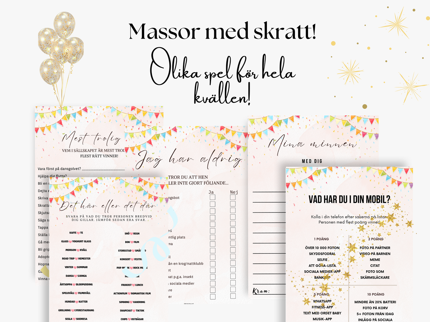 Stora Festlekpaketet - 9 sidor!