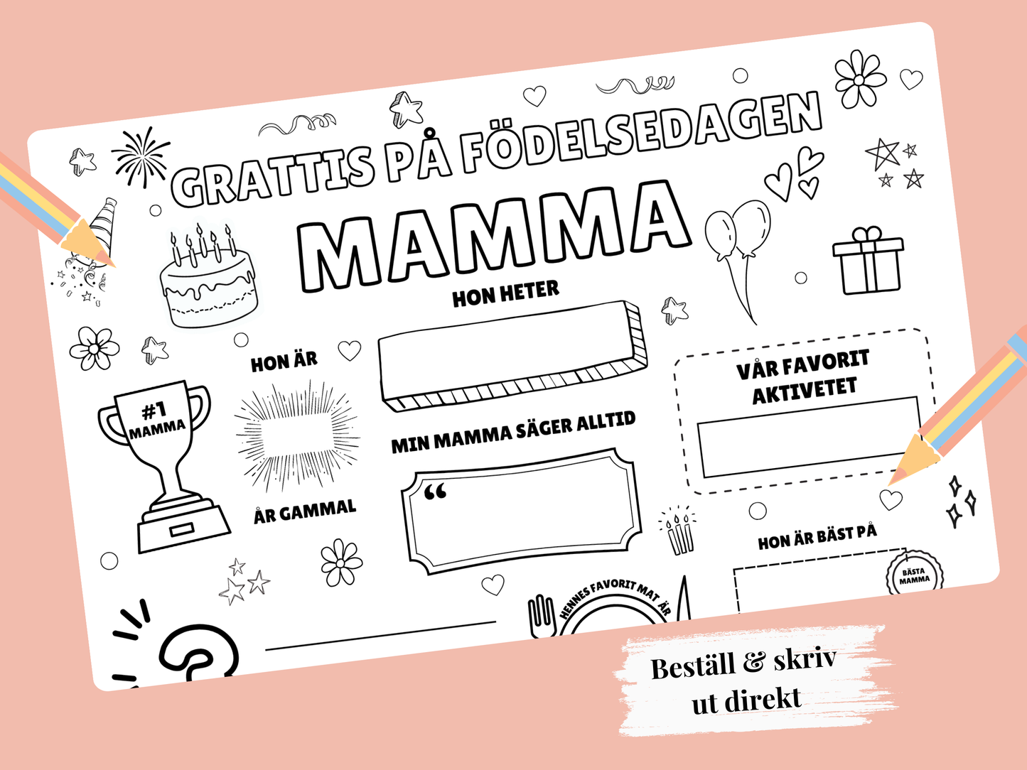 Pysselpresent till Mammas Födelsedag