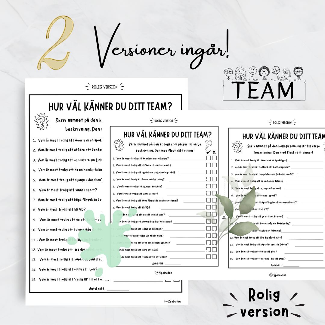 Det ultimata teamspelet – Perfekt för AW och teamaktiviteter!