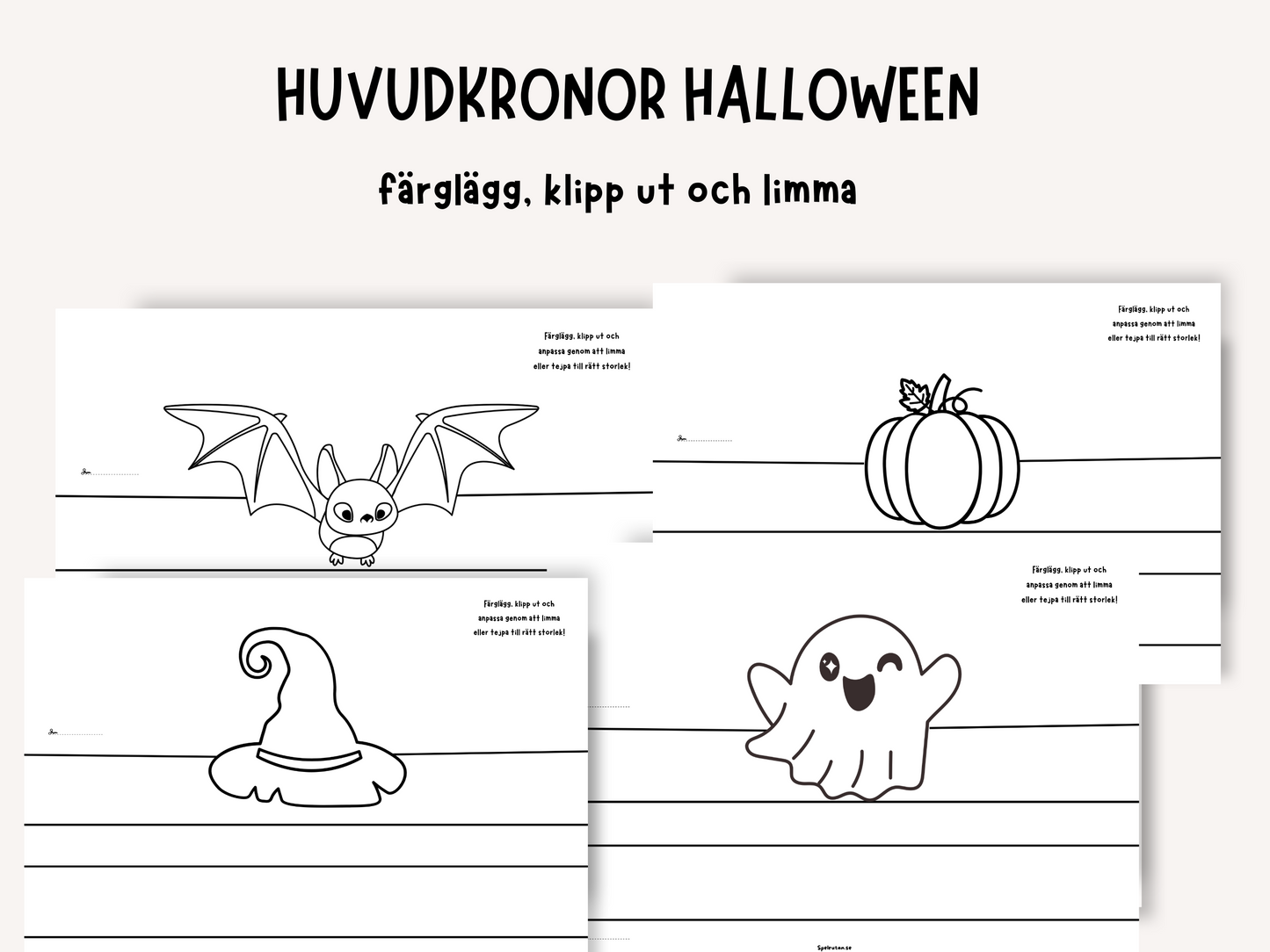 Halloween Kronor x4
