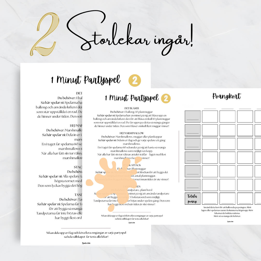 Partyspel 2 - En minut av ren galenskap- utmana kompisarna!