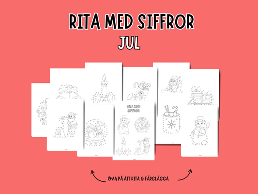 Rita med siffor - 10 sidor!