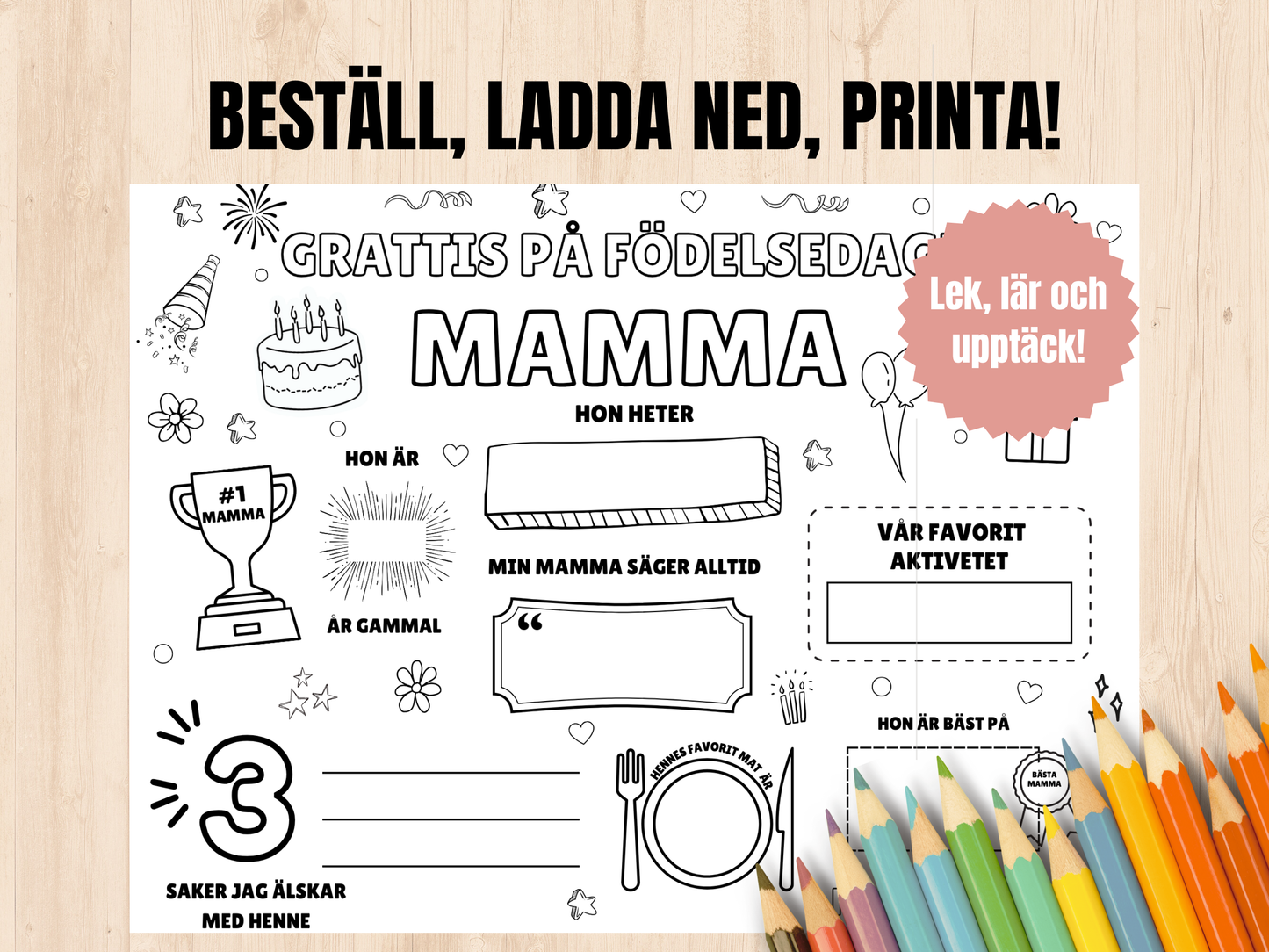 Pysselpresent till Mammas Födelsedag