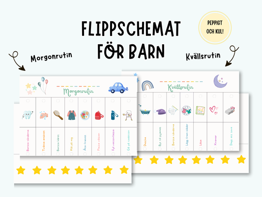 Flippschema - morgon & kvällsrutin