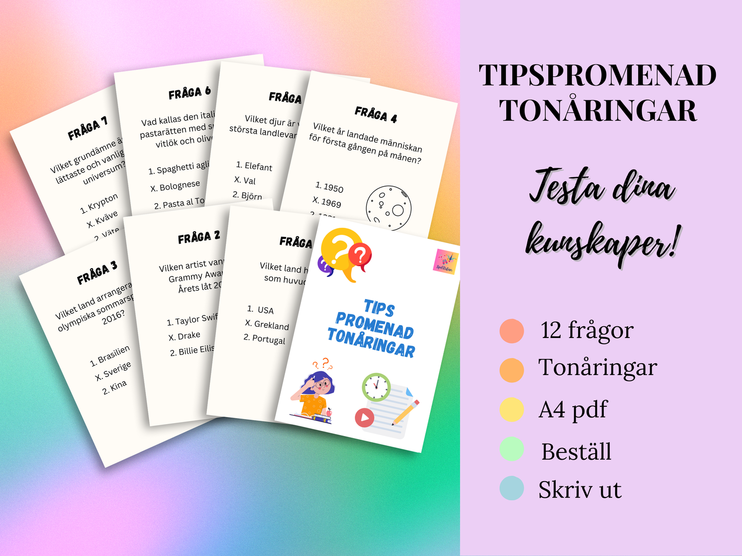 Tipspromenad för Tonåringen, utmana allmänna kunskaper utan mobilen!