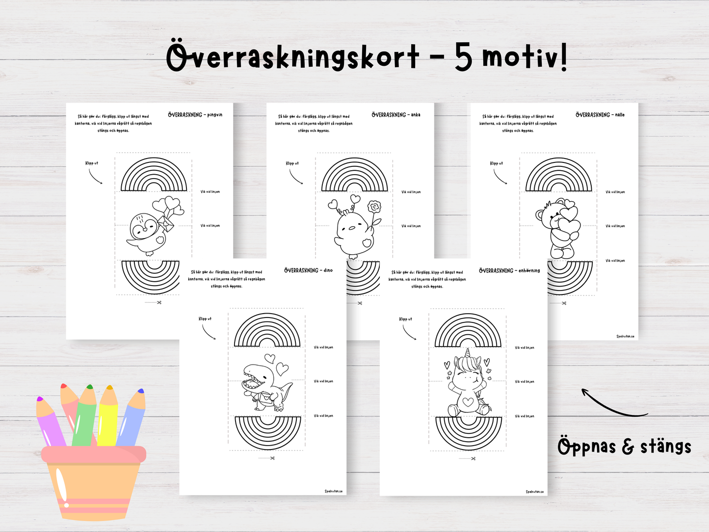 Överraskningskort vikbara - Alla hjärtans dag