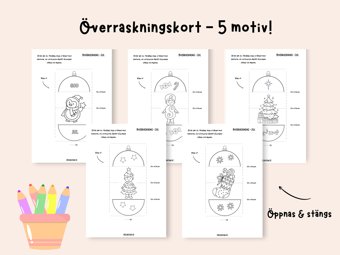 Överraskningskort jul