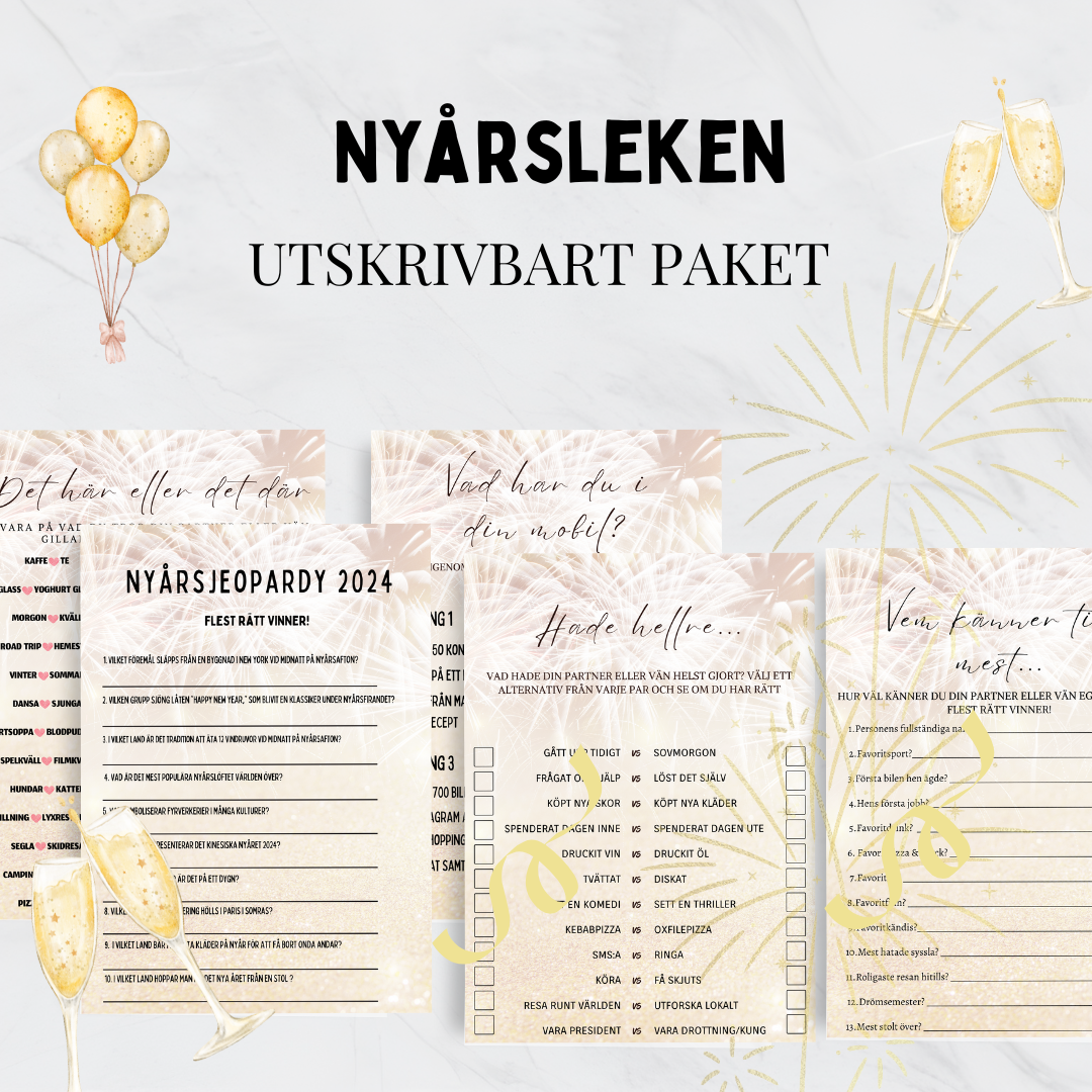 Nyårsleken - 5 skrattfyllda spel!