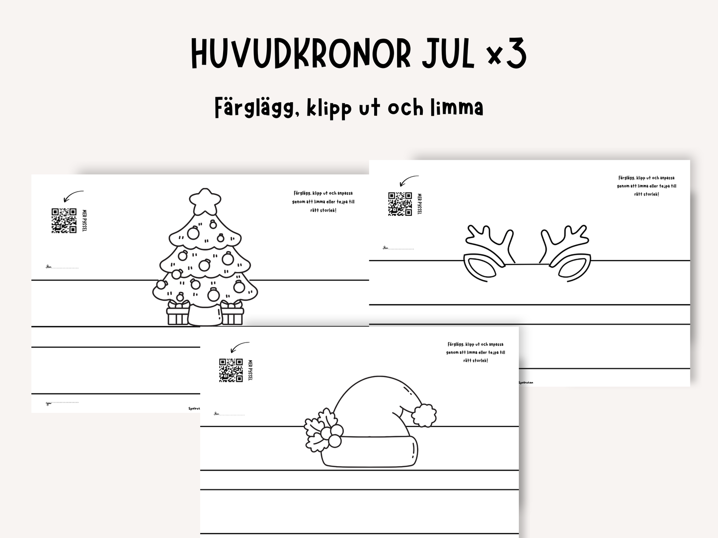 Julkronor x 3