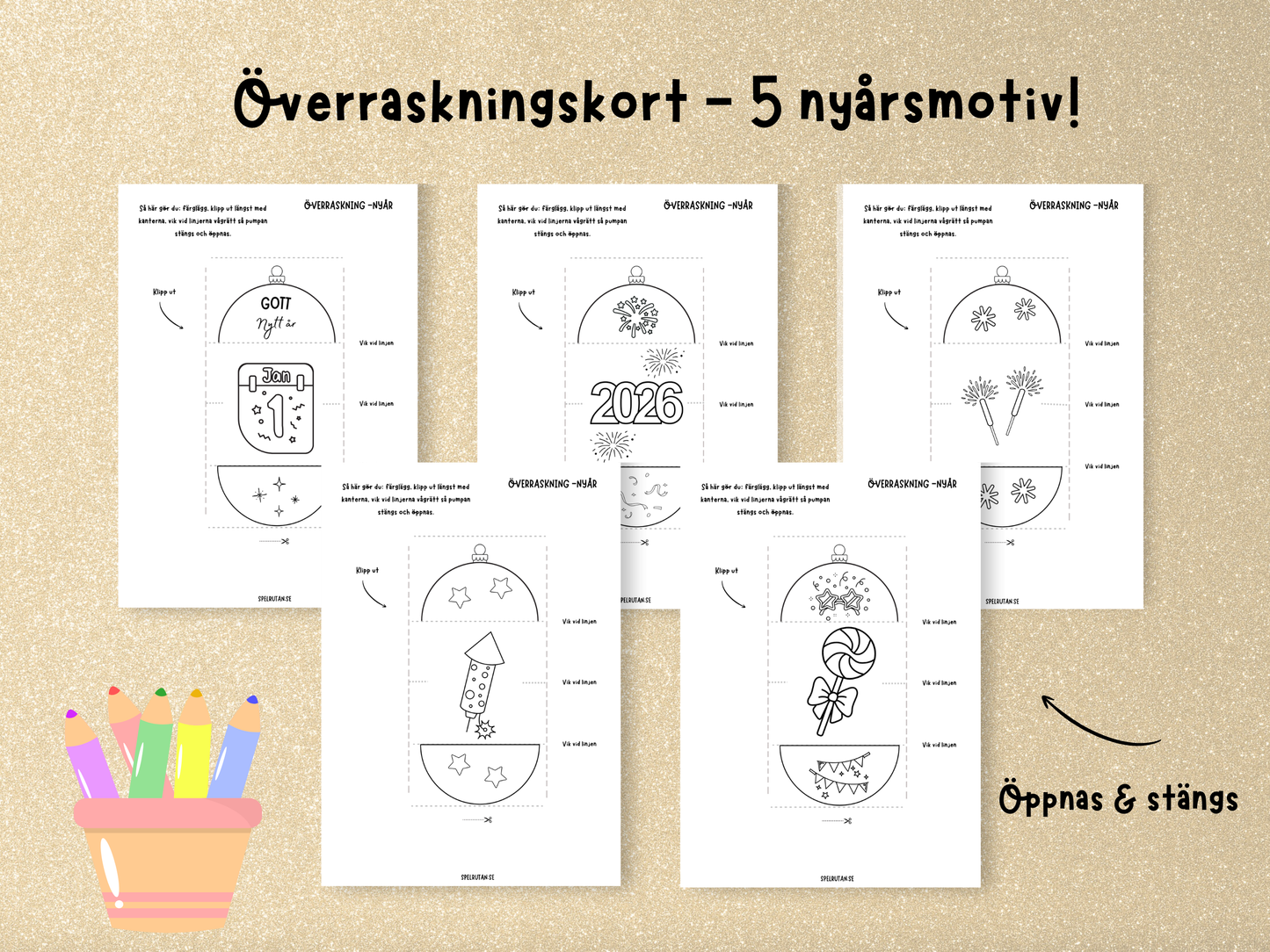 Överraskningskort nyår