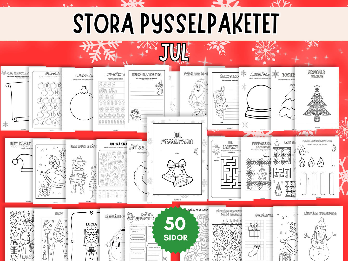 Stora julpysselpaketet - 50 sidor!