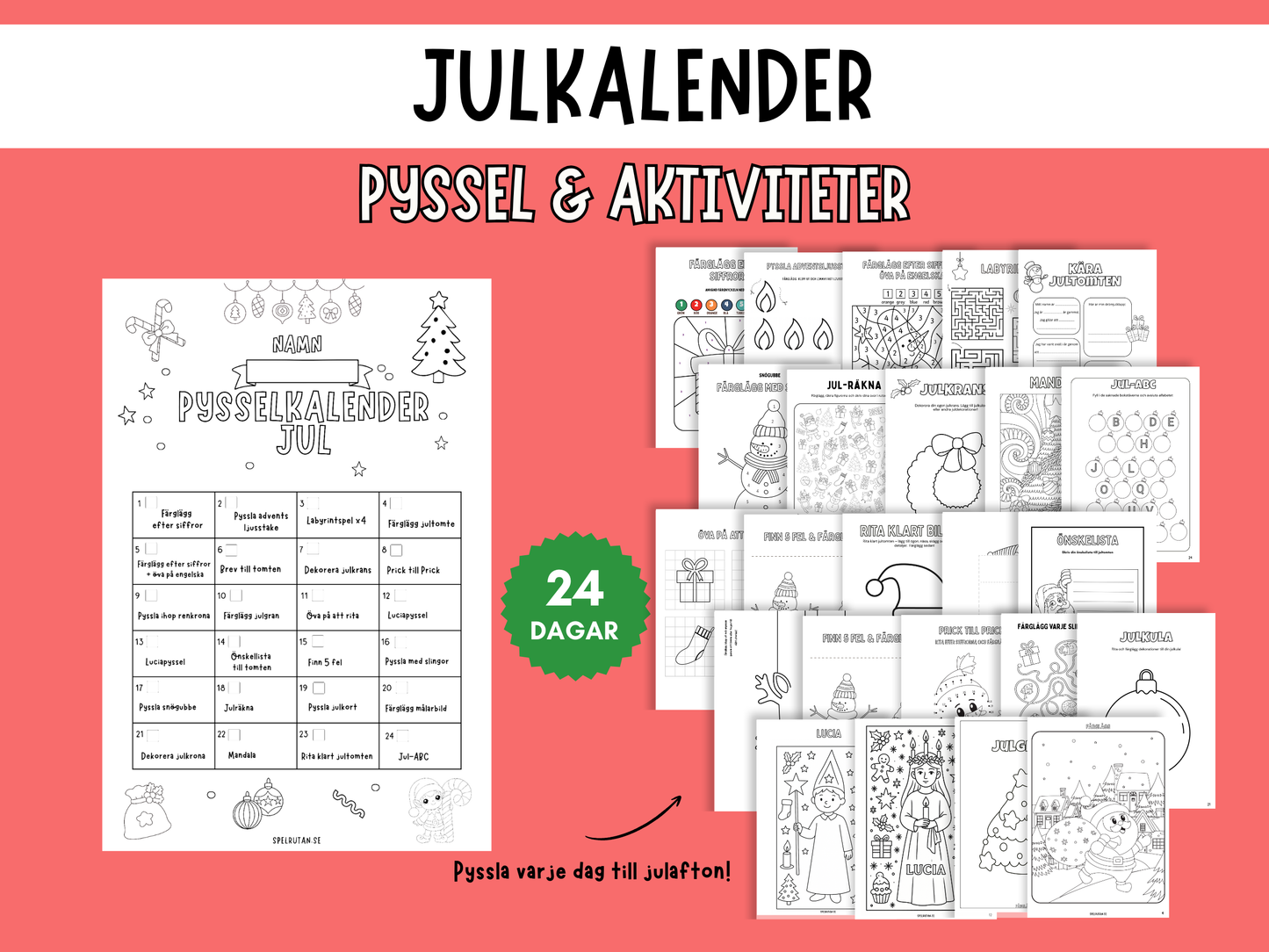 Stora julkalendern - 24 sidor!