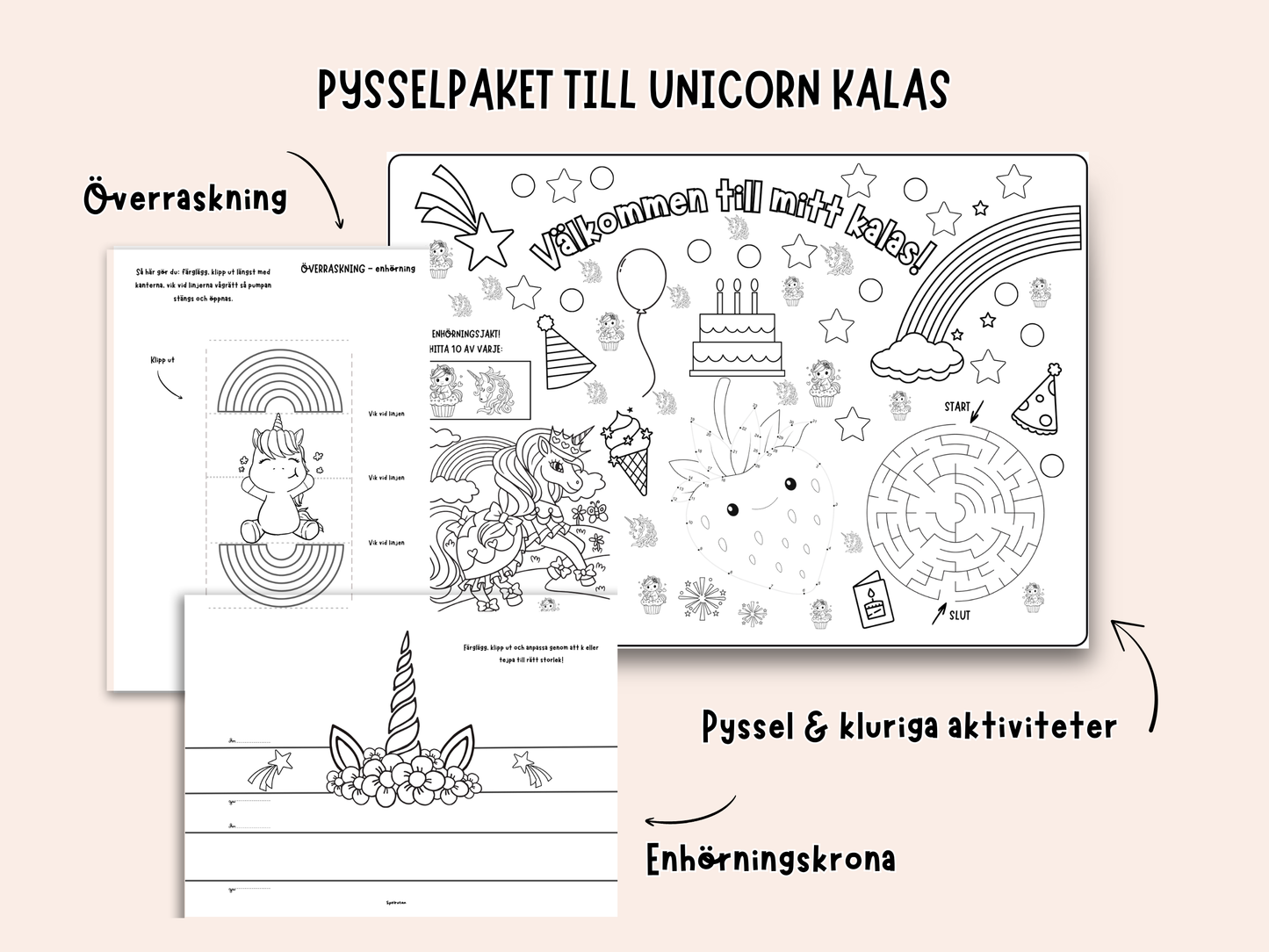 Enhörningskalas Pysselpaket