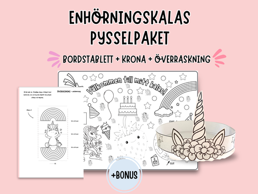 Enhörningskalas Pysselpaket