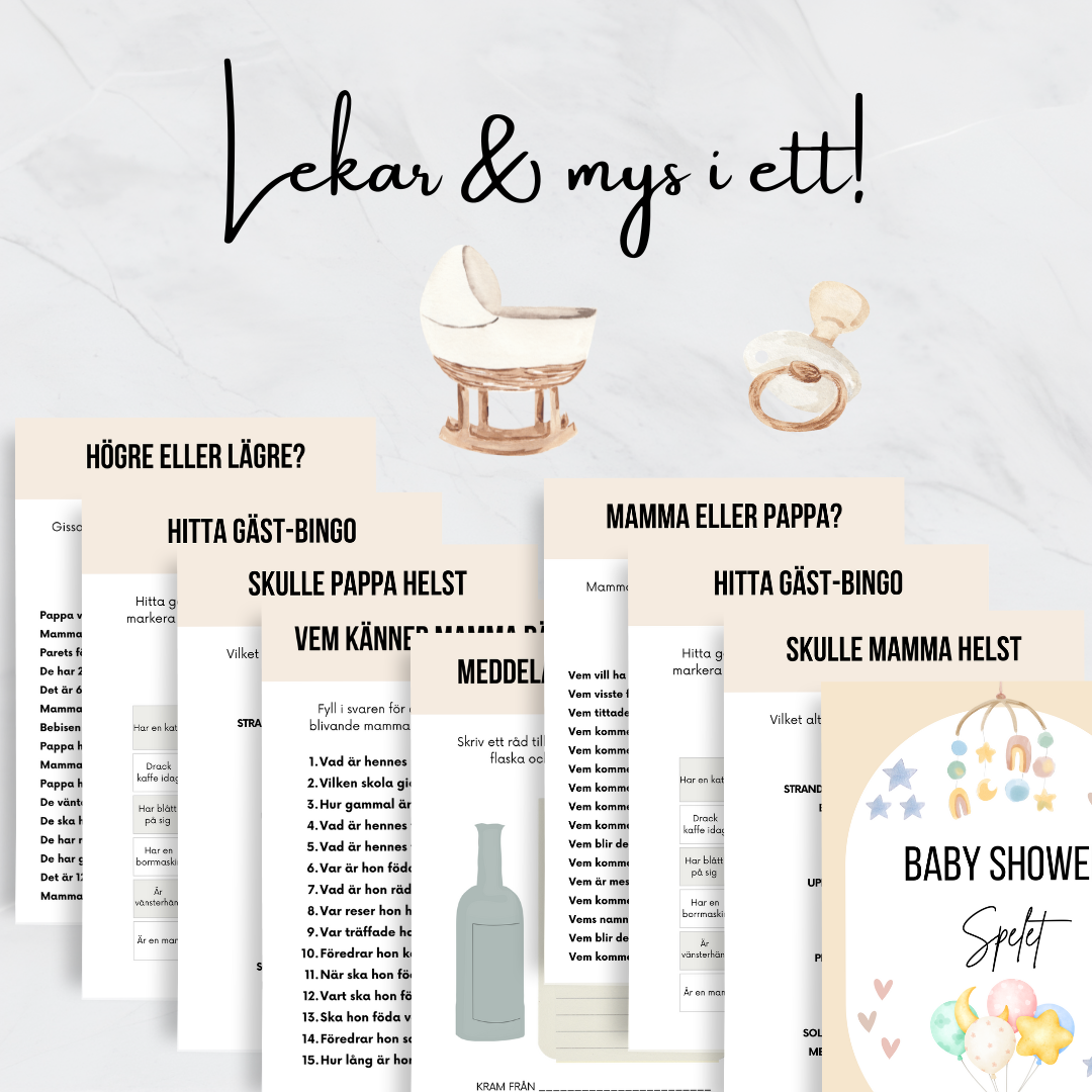 Baby Shower Delux Spelet